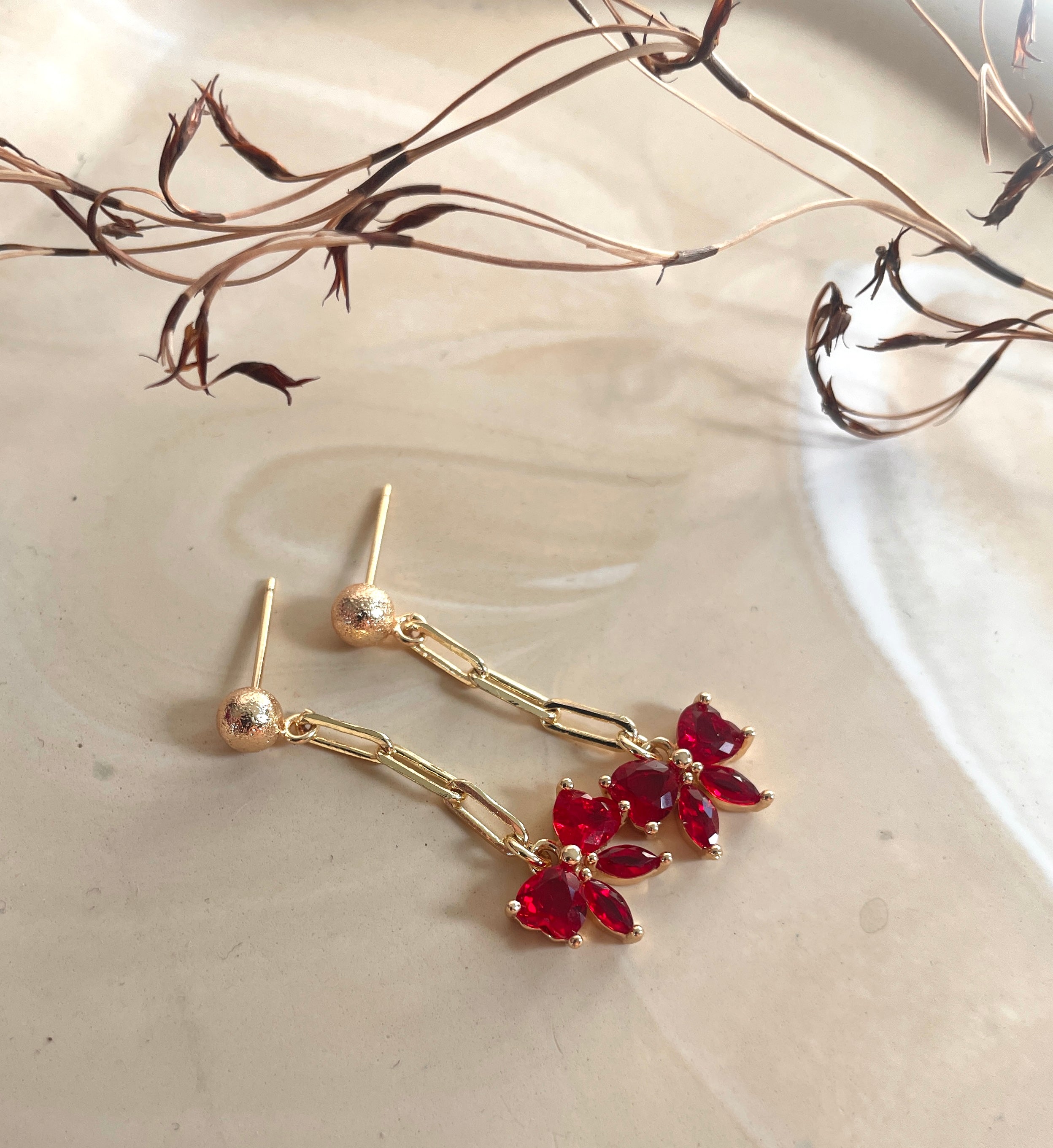 Christmas Gold Dangles